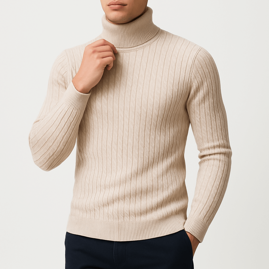 VogeLuxe | Men’s Thick Turtleneck Knitted Sweater 2