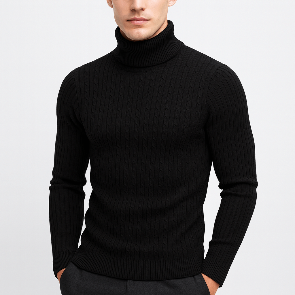 VogeLuxe | Men’s Thick Turtleneck Knitted Sweater 3