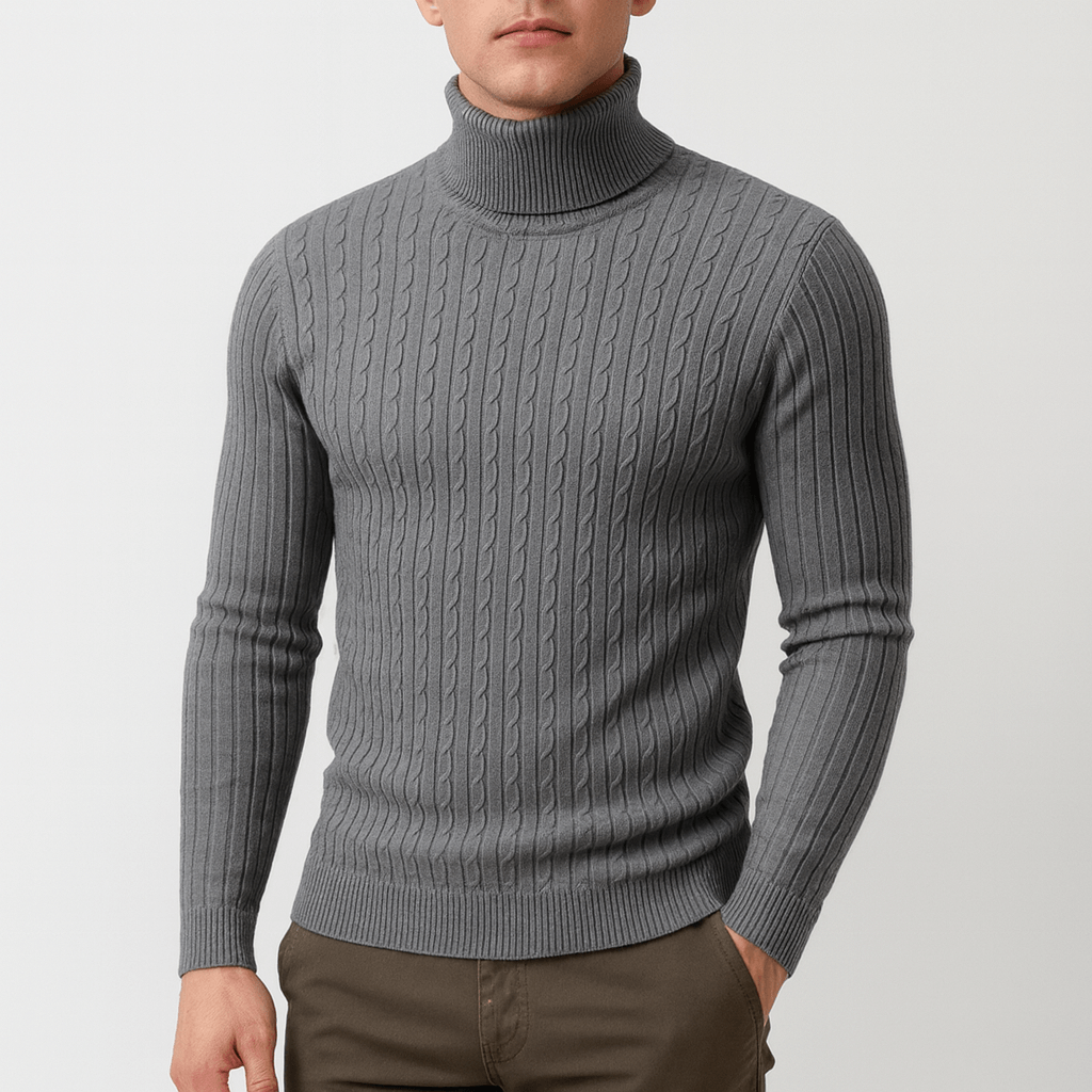 VogeLuxe | Men’s Thick Turtleneck Knitted Sweater 4