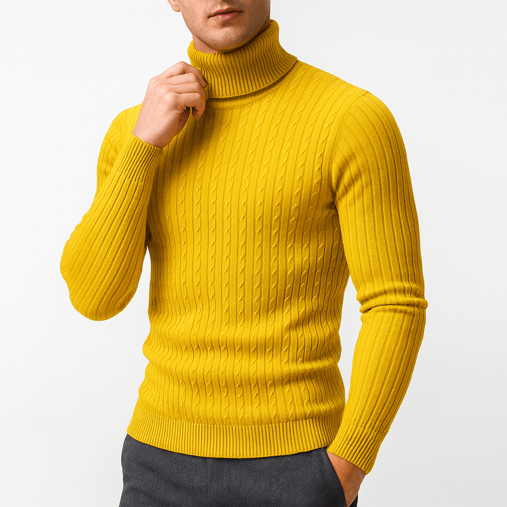VogeLuxe | Men’s Thick Turtleneck Knitted Sweater 5
