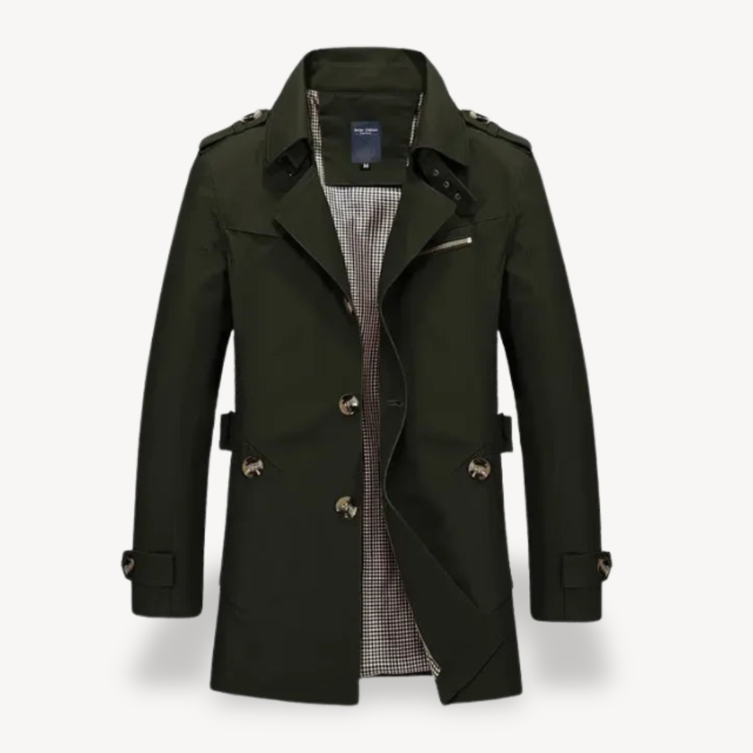 VogeLuxe | Men’s Timeless Classic Trench Coat 0