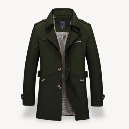 VogeLuxe | Men’s Timeless Classic Trench Coat 0