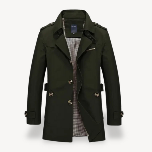 VogeLuxe | Men’s Timeless Classic Trench Coat 0
