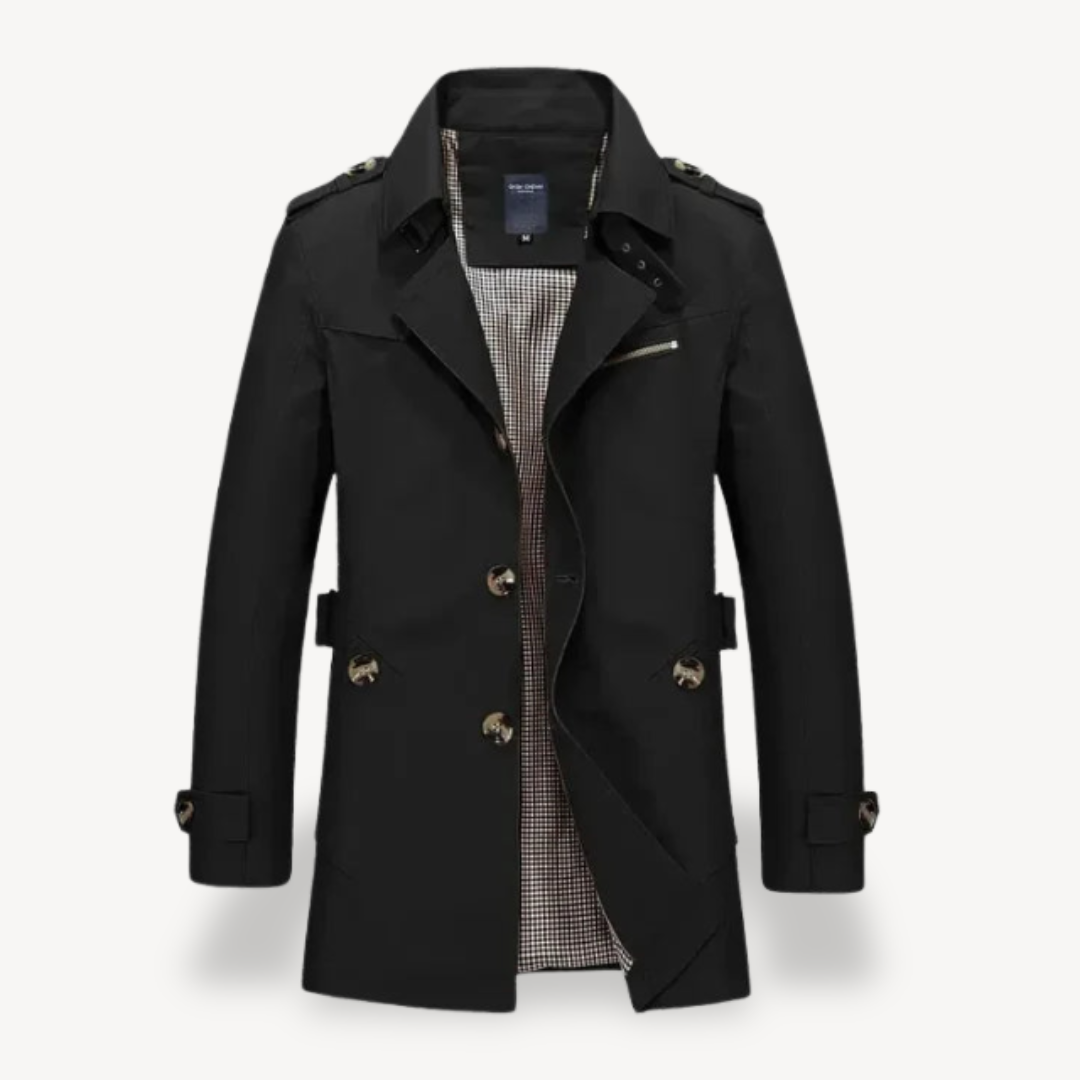 VogeLuxe | Men’s Timeless Classic Trench Coat 1
