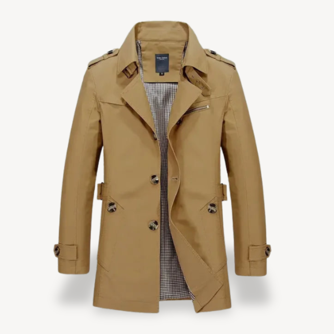 VogeLuxe | Men’s Timeless Classic Trench Coat 2