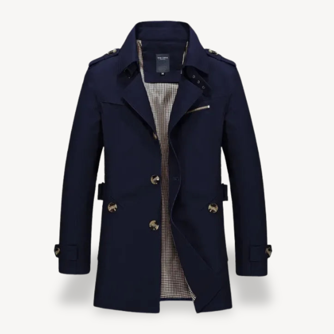 VogeLuxe | Men’s Timeless Classic Trench Coat 3