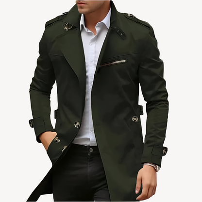 VogeLuxe | Men’s Timeless Classic Trench Coat 4