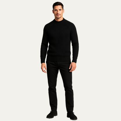 VogeLuxe | Men’s Timeless Ribbed Knit Sweater 1