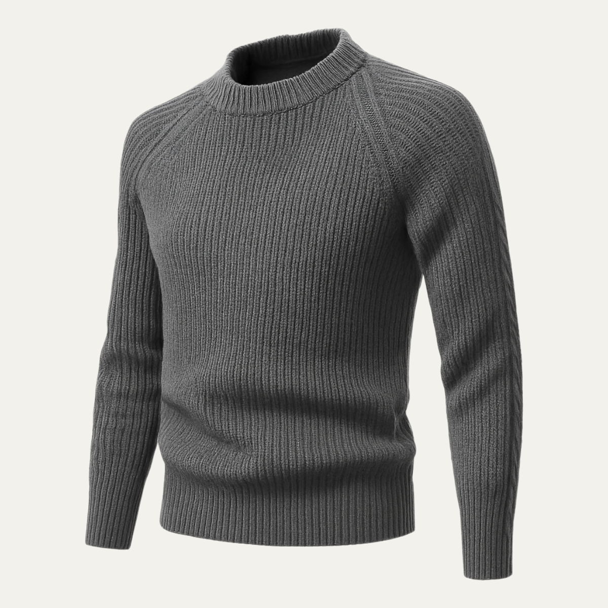 VogeLuxe | Men’s Timeless Ribbed Knit Sweater 6