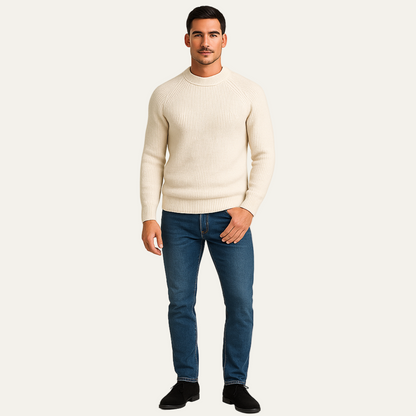 VogeLuxe | Men’s Timeless Ribbed Knit Sweater 7