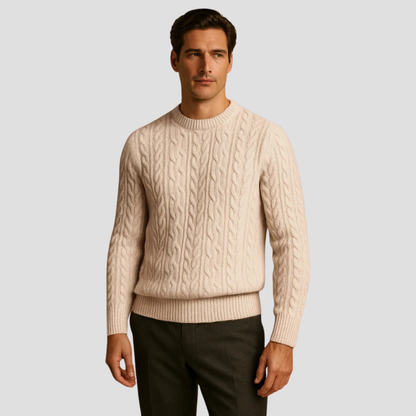 VogeLuxe | Men’s Timeless Textured Knit Sweater 2