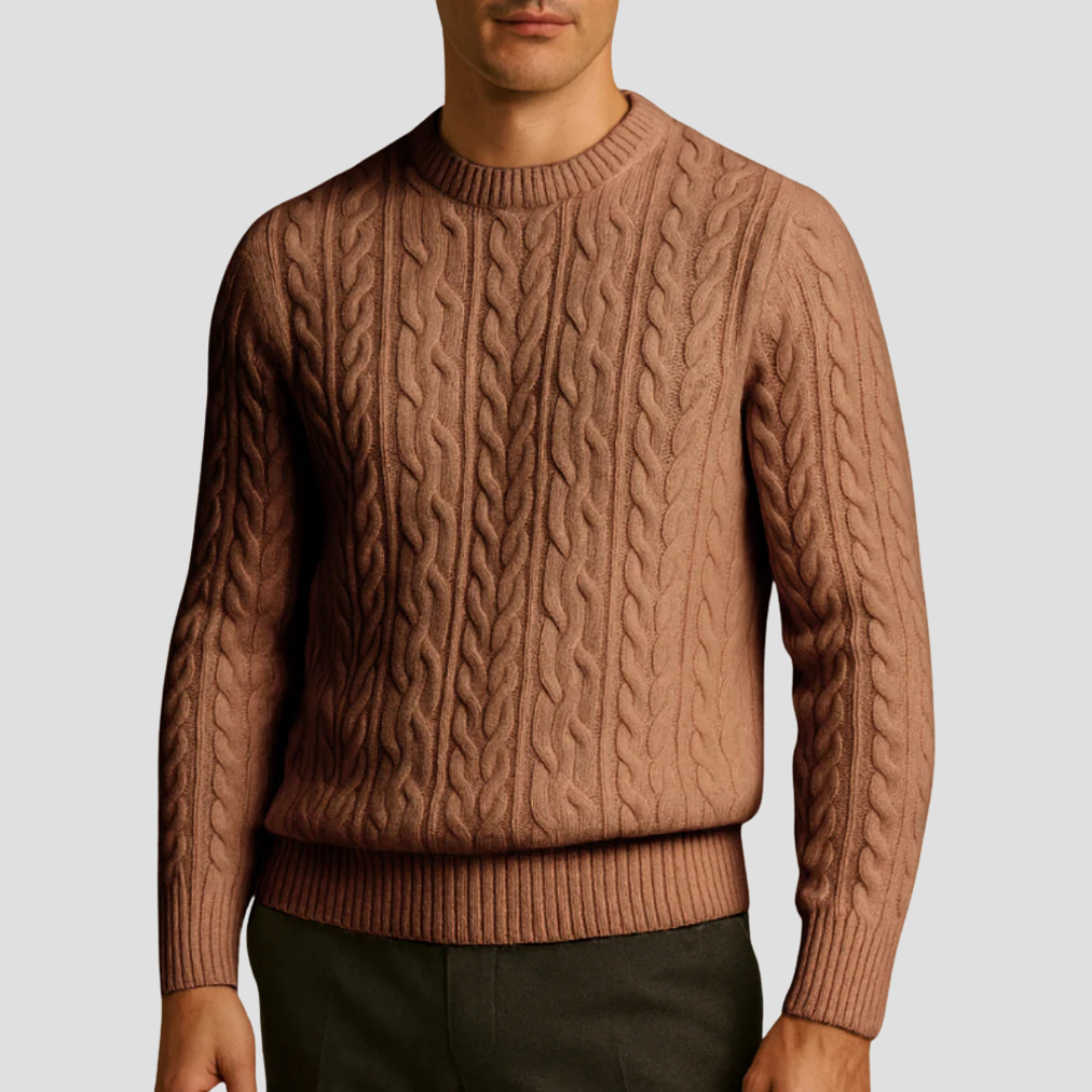 VogeLuxe | Men’s Timeless Textured Knit Sweater 4