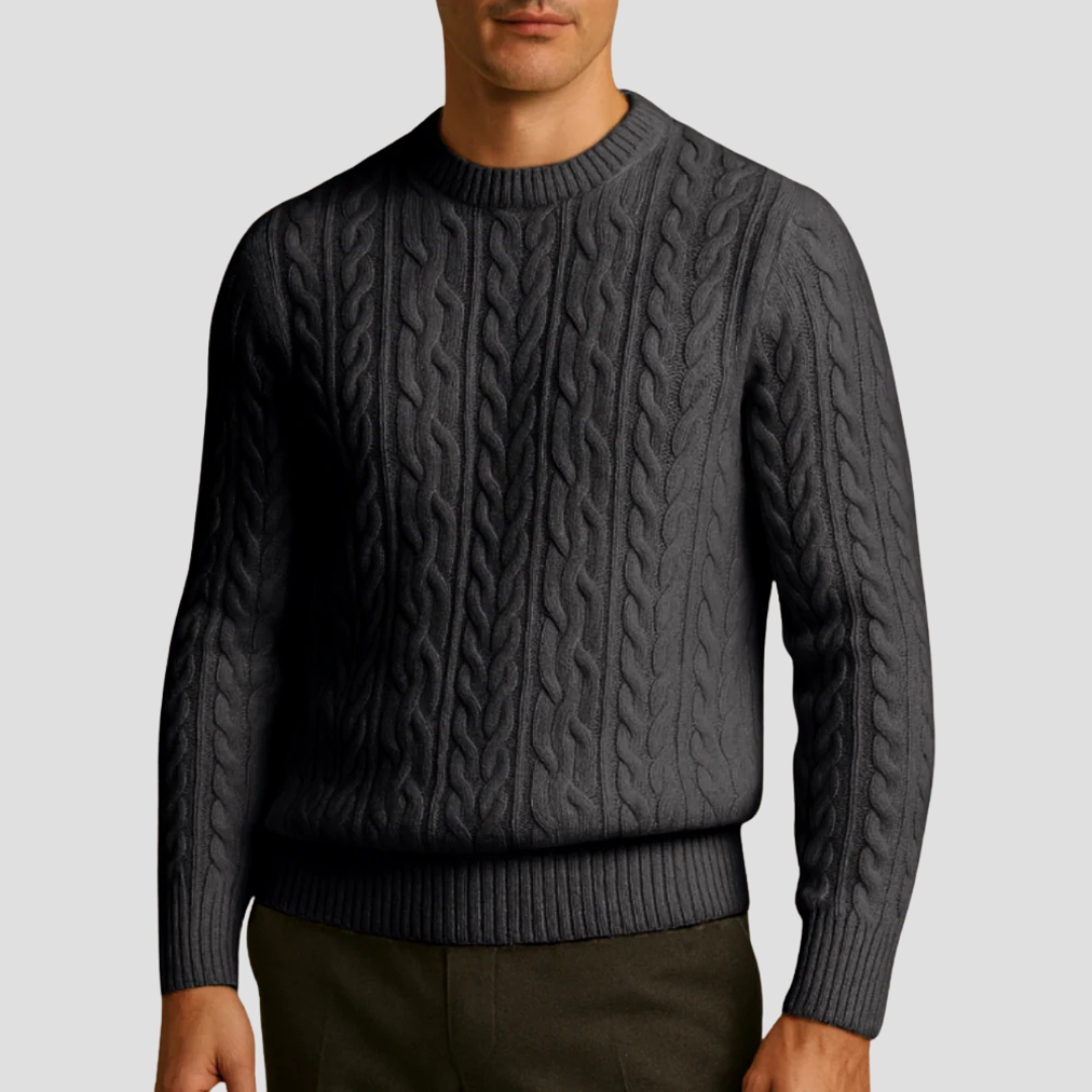 VogeLuxe | Men’s Timeless Textured Knit Sweater 5