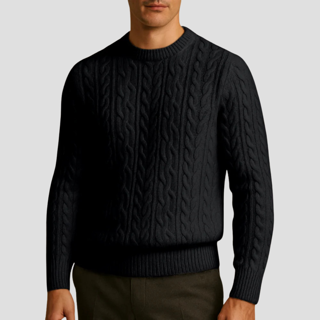 VogeLuxe | Men’s Timeless Textured Knit Sweater 6