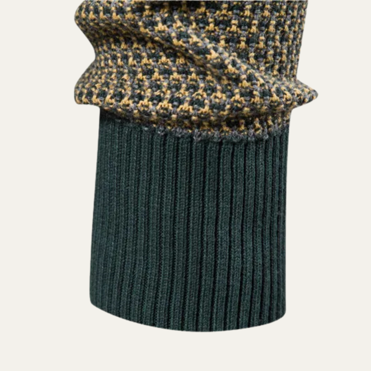 VogeLuxe | Men’s Two Tone Textured Crewneck Sweater 5