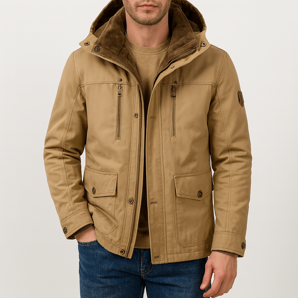 VogeLuxe | Men’s Utility Hooded Parka 0