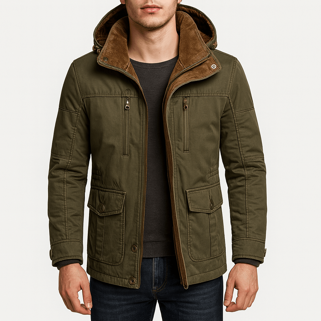 VogeLuxe | Men’s Utility Hooded Parka 1