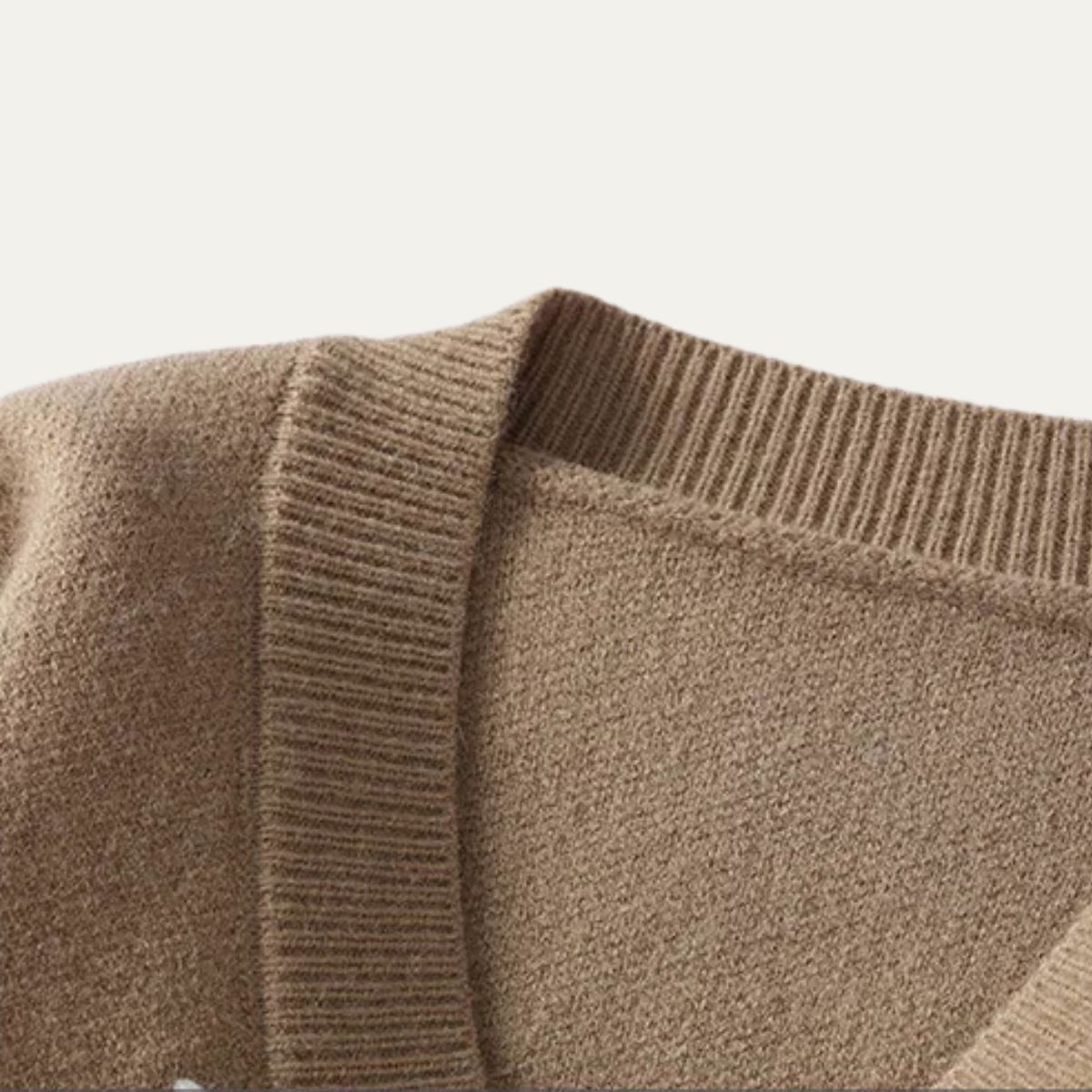 VogeLuxe | Men's V-Neck Cardigan with Black Buttons 3