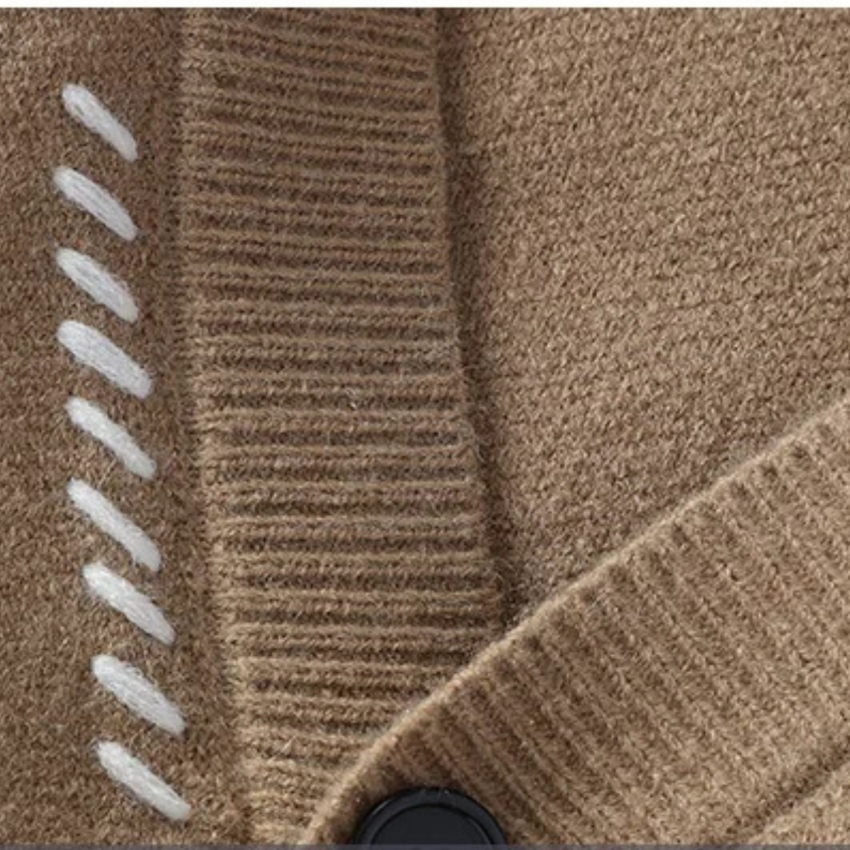 VogeLuxe | Men's V-Neck Cardigan with Black Buttons 4