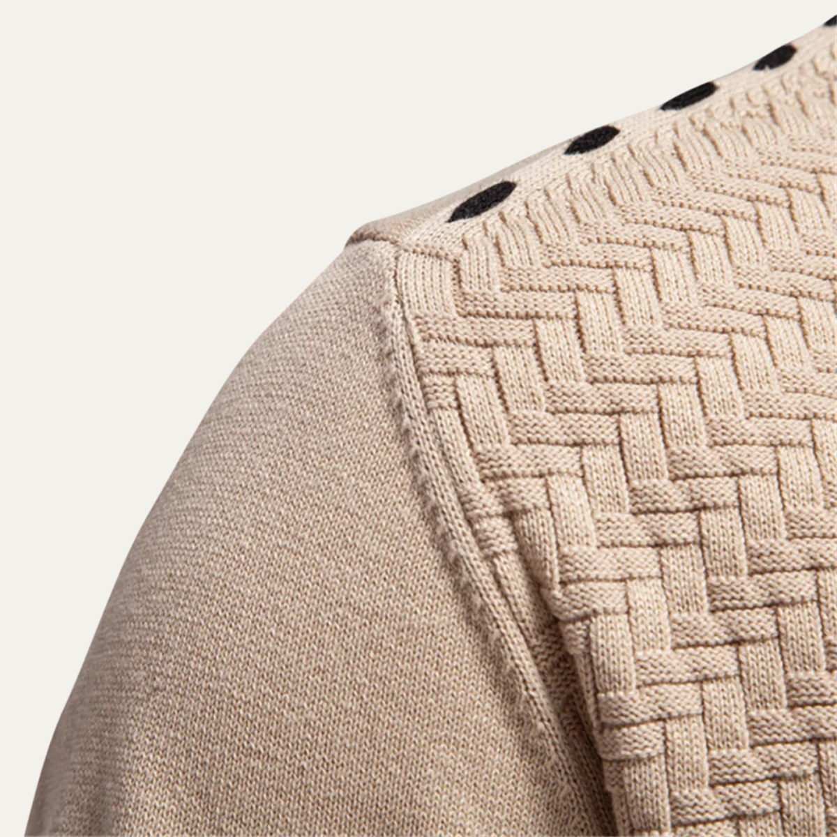 VogeLuxe | Men’s V-Neck Cardigan with Button Front 3