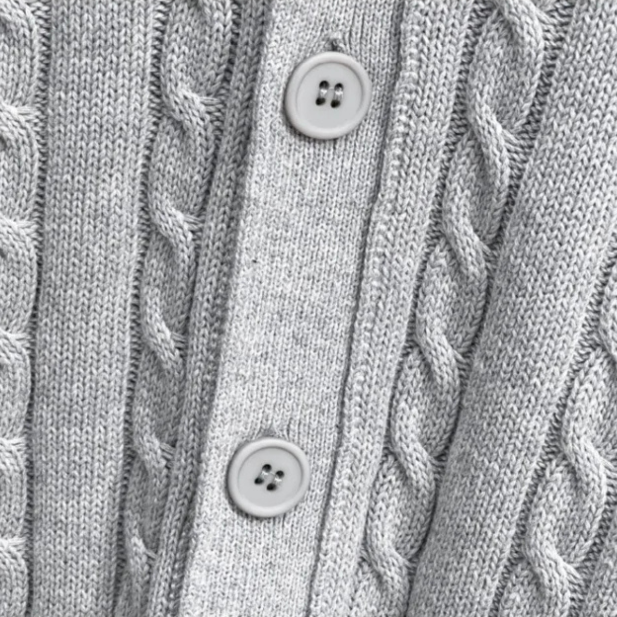 VogeLuxe | Men’s V-Neck Cardigan with Ribbed Knit 2