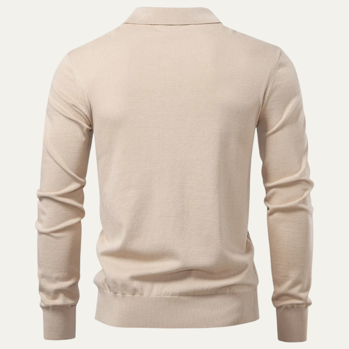 VogeLuxe | Men’s V-Neck Knit Polo Sweater 2