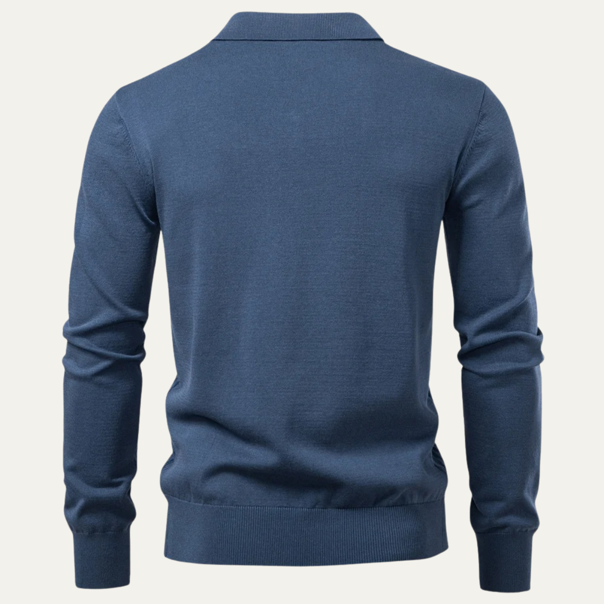VogeLuxe | Men’s V-Neck Knit Polo Sweater 3
