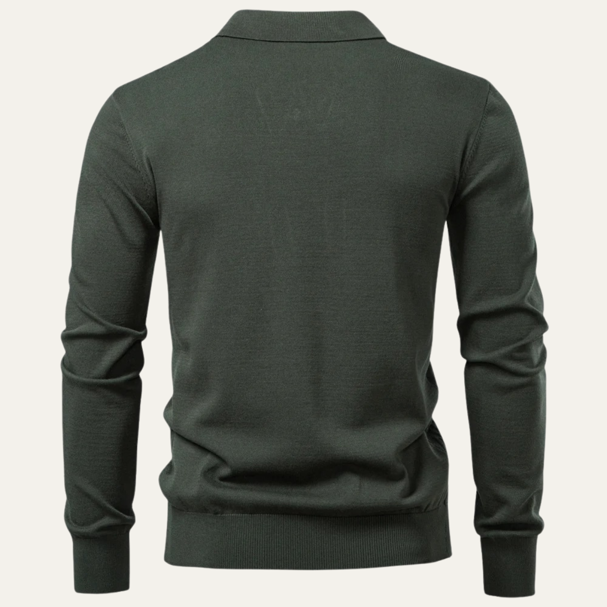 VogeLuxe | Men’s V-Neck Knit Polo Sweater 4