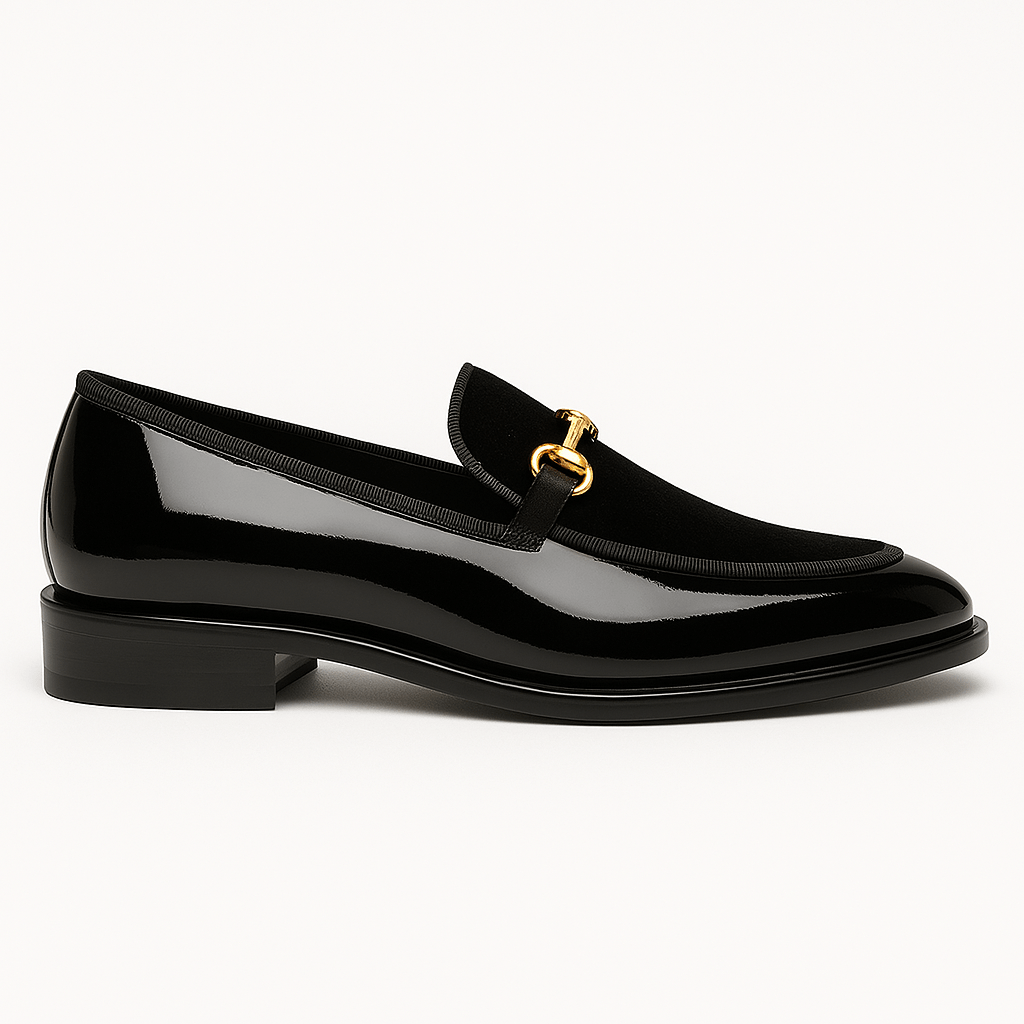 VogeLuxe | Men’s Velvet Panel Horsebit Loafers 1