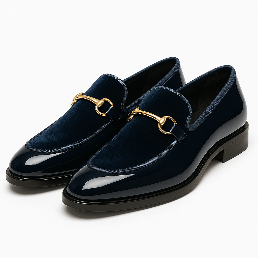 VogeLuxe | Men’s Velvet Panel Horsebit Loafers 3
