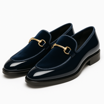 VogeLuxe | Men’s Velvet Panel Horsebit Loafers 3