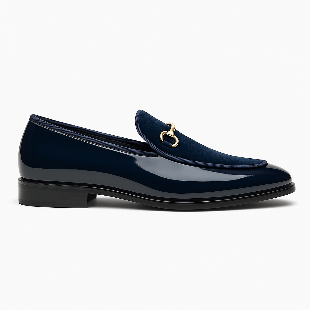 VogeLuxe | Men’s Velvet Panel Horsebit Loafers 4