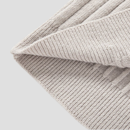 VogeLuxe | Men’s Vertical Rib Quarter-Zip Knit Sweater 3