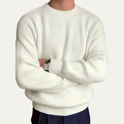 VogeLuxe | Men’s Vertical Ribbed Sweater 2