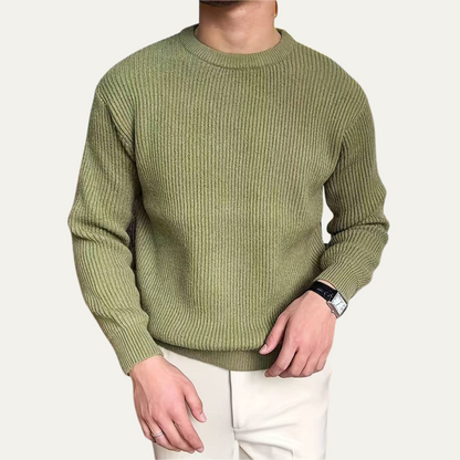 VogeLuxe | Men’s Vertical Ribbed Sweater 3