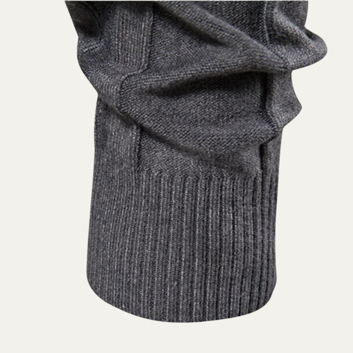 VogeLuxe | Men’s Vertical Ribbed Turtleneck Sweater 2