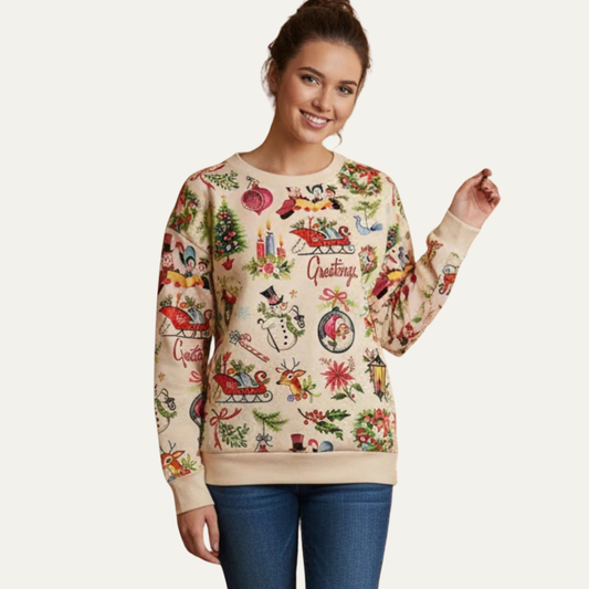 VogeLuxe | Men’s Vintage Christmas Print Sweatshirt 0