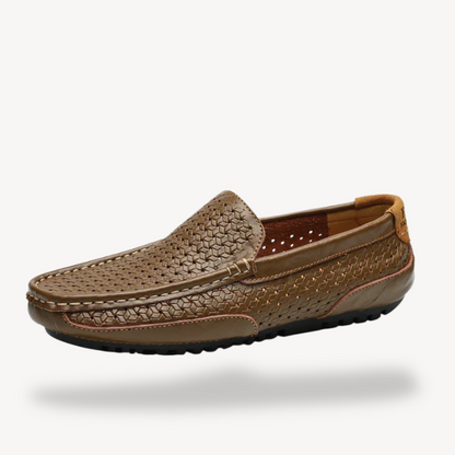 VogeLuxe | Men’s Vintage Perforated Slip-On Loafers 0