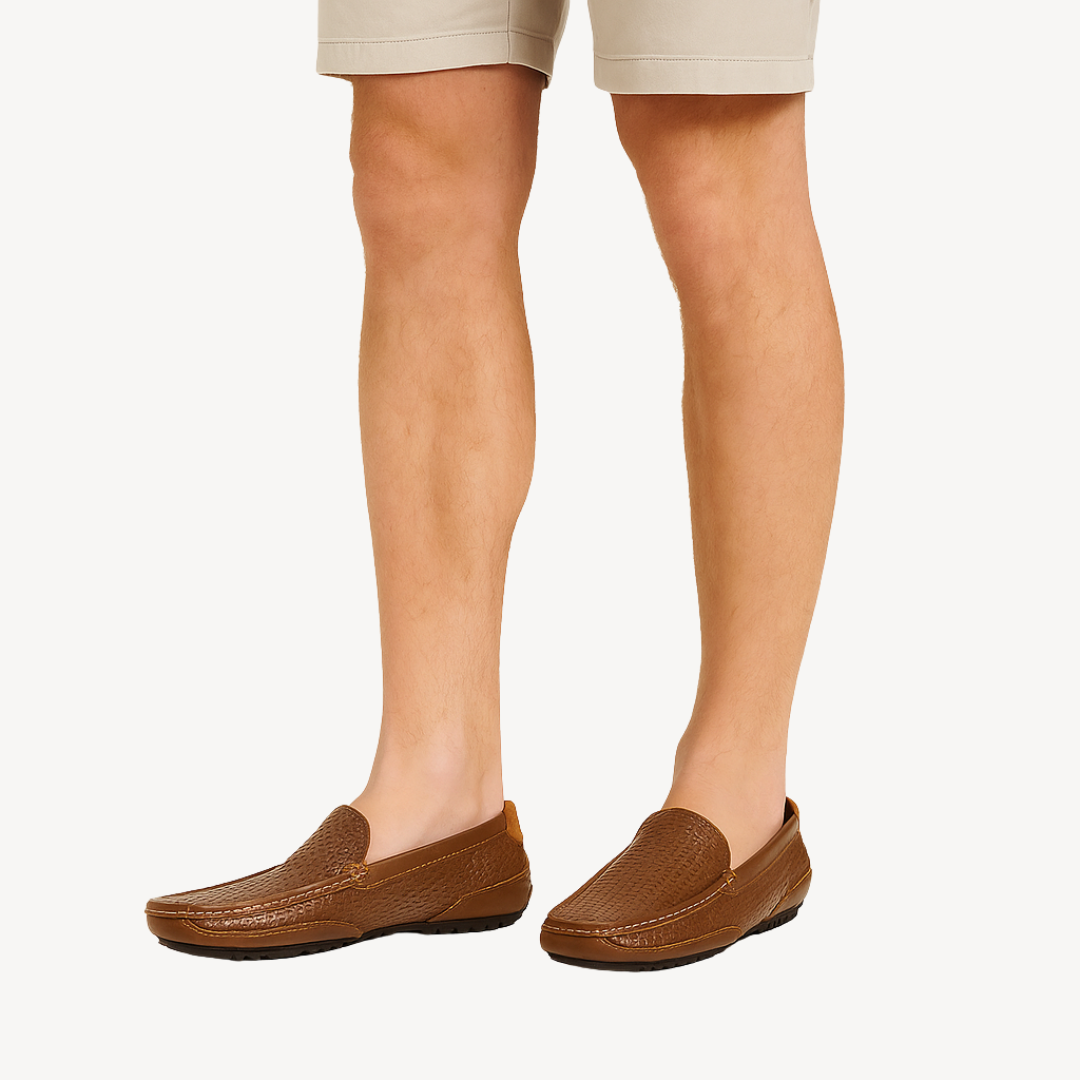 VogeLuxe | Men’s Vintage Perforated Slip-On Loafers 1