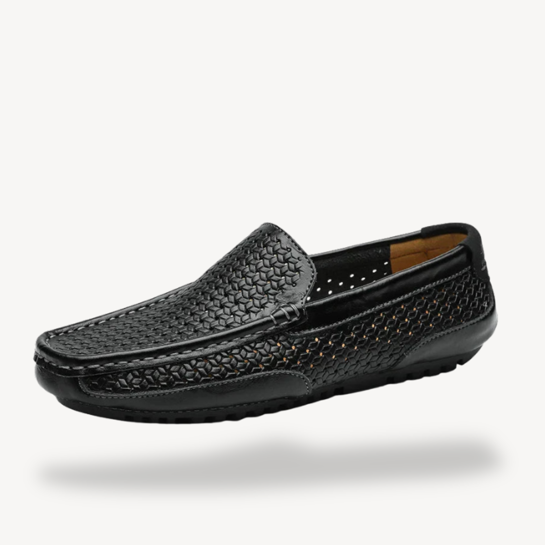 VogeLuxe | Men’s Vintage Perforated Slip-On Loafers 2