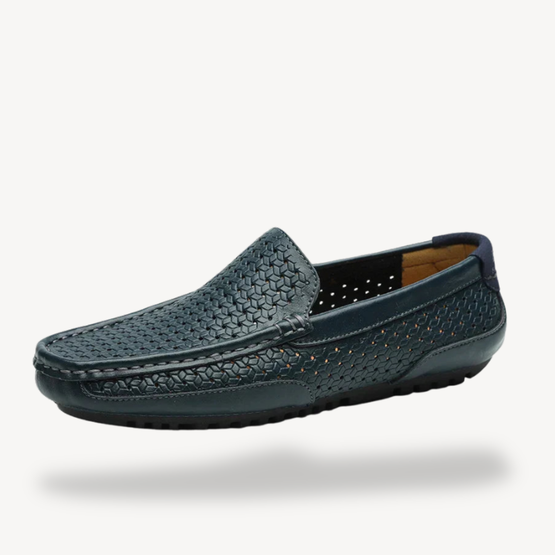 VogeLuxe | Men’s Vintage Perforated Slip-On Loafers 3