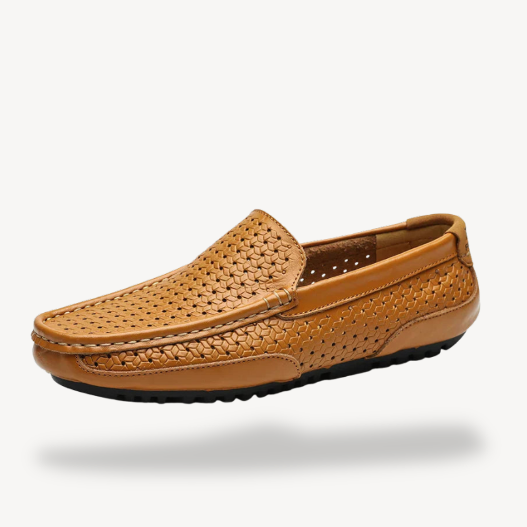 VogeLuxe | Men’s Vintage Perforated Slip-On Loafers 4