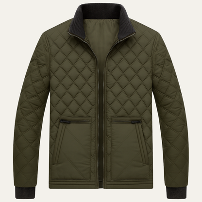 VogeLuxe | Men’s Vintage Quilted Zip-Up Jacket 1