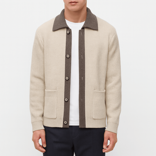 VogeLuxe | Men’s Waffle Knit Cardigan 0