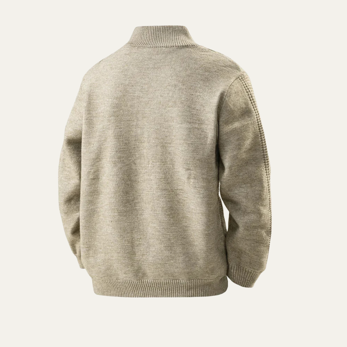 VogeLuxe | Men’s Waffle Knit Half-Zip Sweater 2