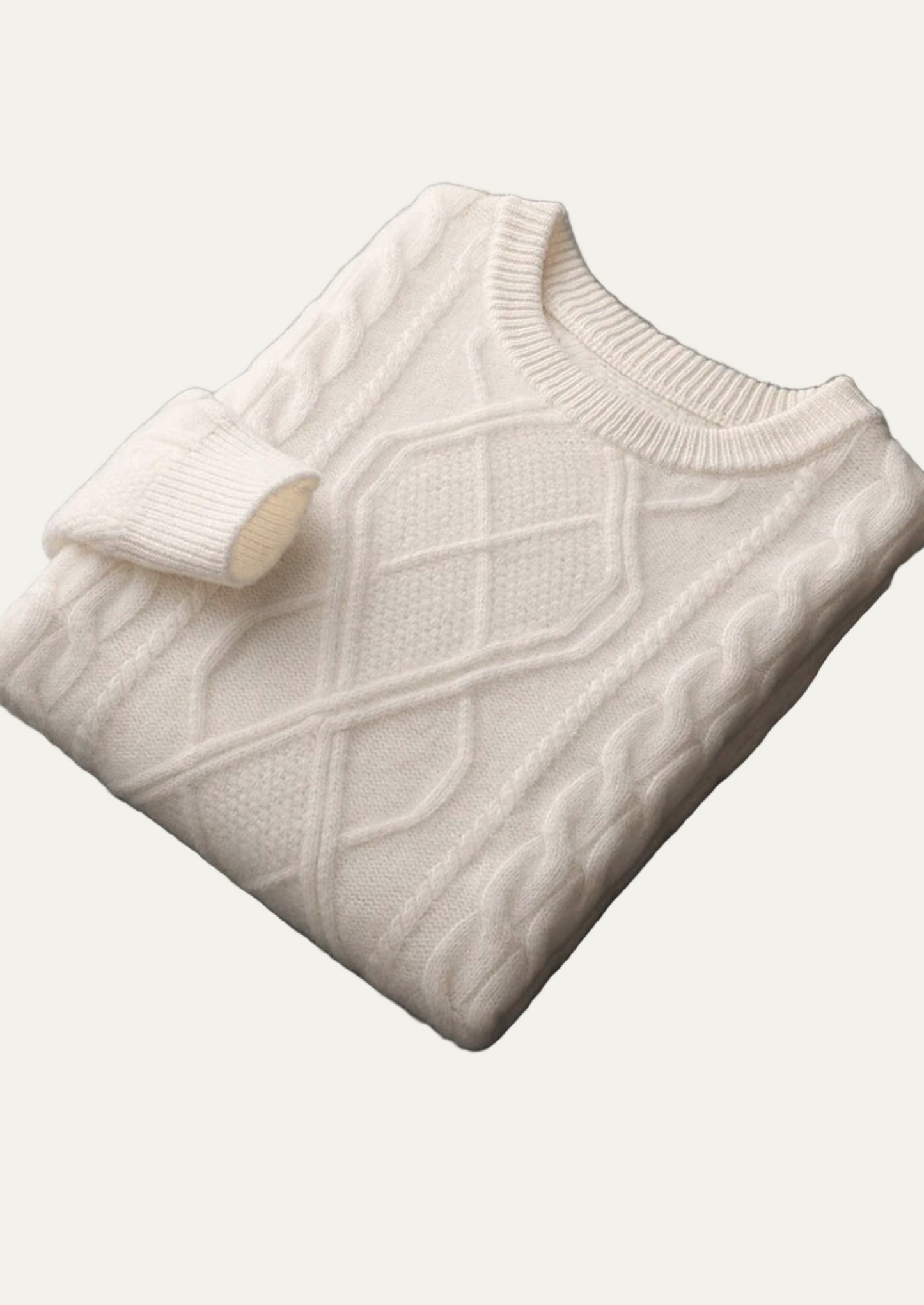 VogeLuxe | Men’s Warm Cable-Knit Crewneck Sweater 0