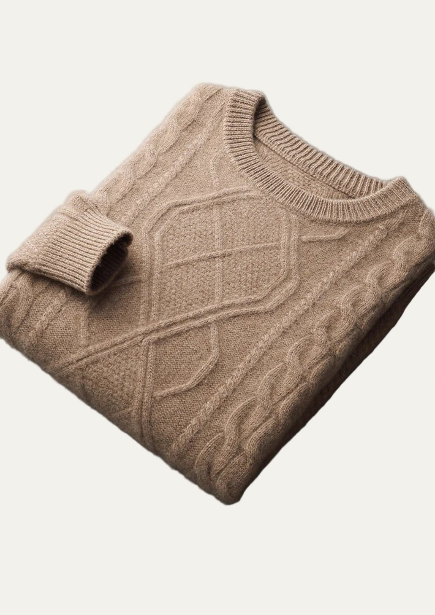 VogeLuxe | Men’s Warm Cable-Knit Crewneck Sweater 4