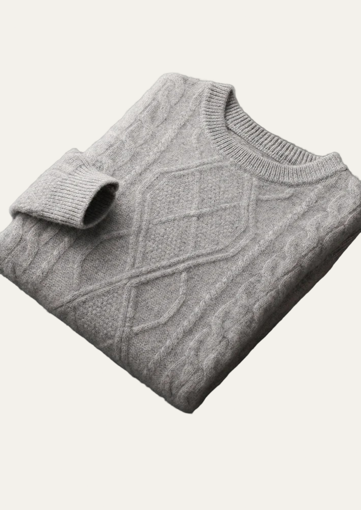 VogeLuxe | Men’s Warm Cable-Knit Crewneck Sweater 8