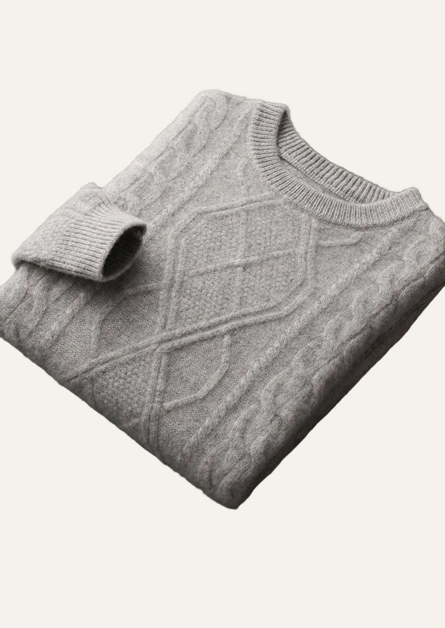 VogeLuxe | Men’s Warm Cable-Knit Crewneck Sweater 8