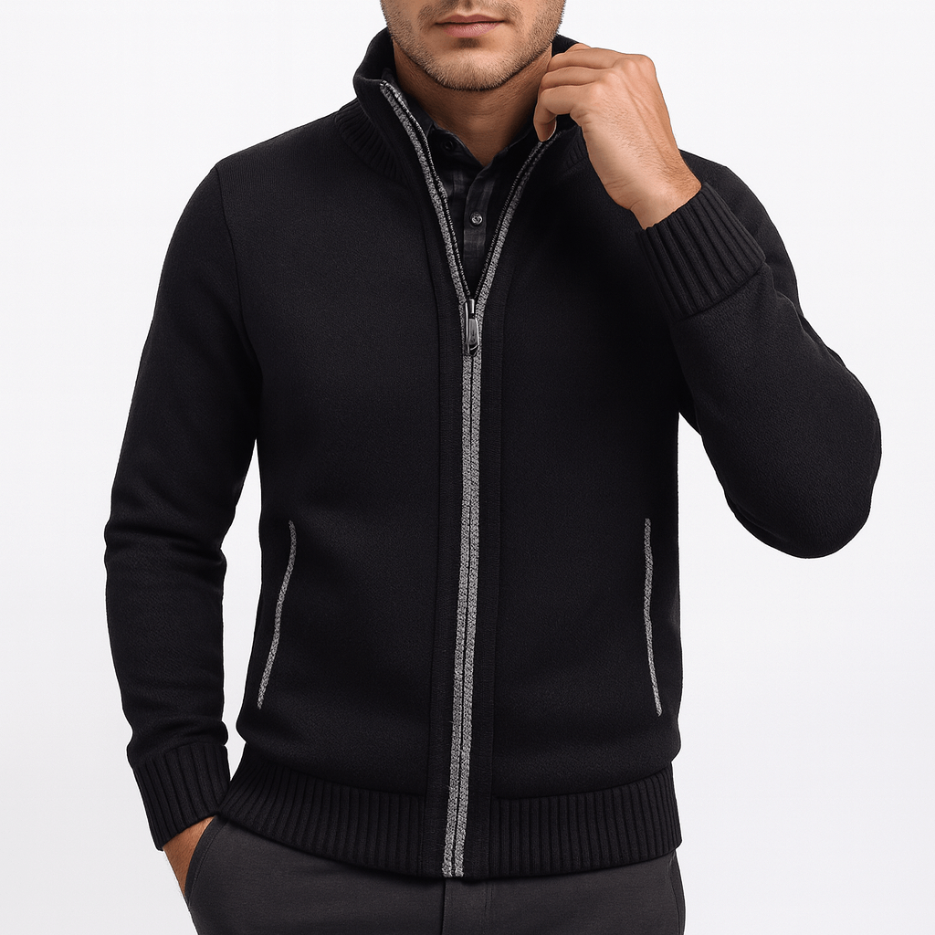 VogeLuxe | Men’s Warm Fleece Zipper Cardigan 0